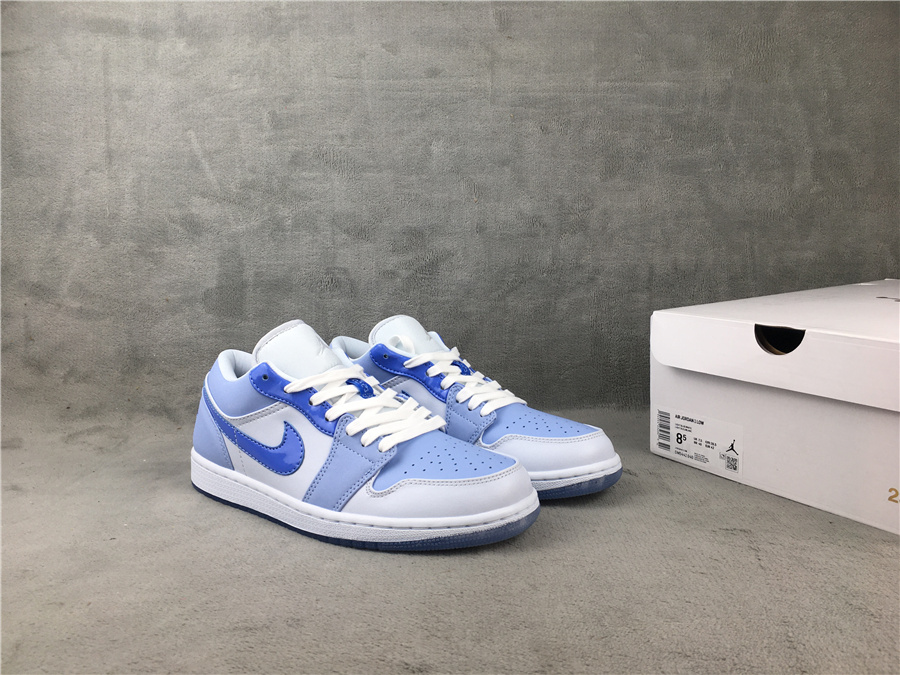 Air Jordan 1 Low The Mighty Swooshers Baby Blue White Shoes